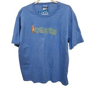 Disney Pooh Tigger Jerry Leigh Womens Blue TShirt SS Top Size L NWT